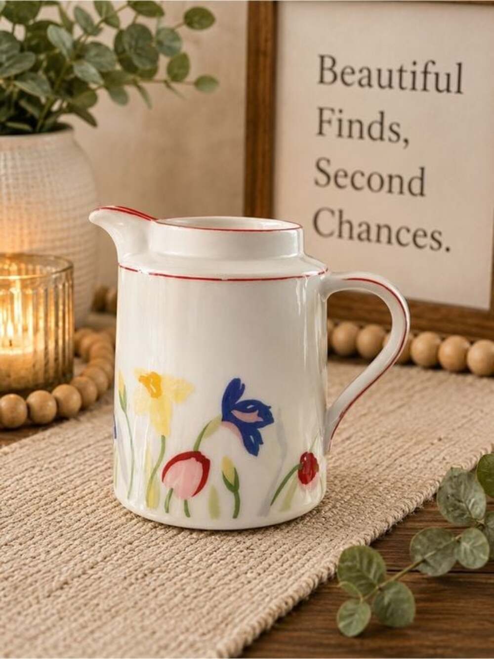 Prelude International Floral Creamer Pitcher Made in Japan Vintage